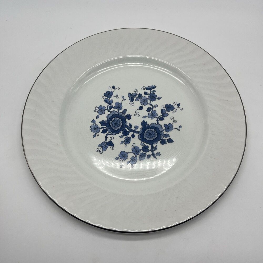 Vintage Royal Blue Ironstone Enoch Wedgwood (Tunstall Ltd.) Dinner Plate